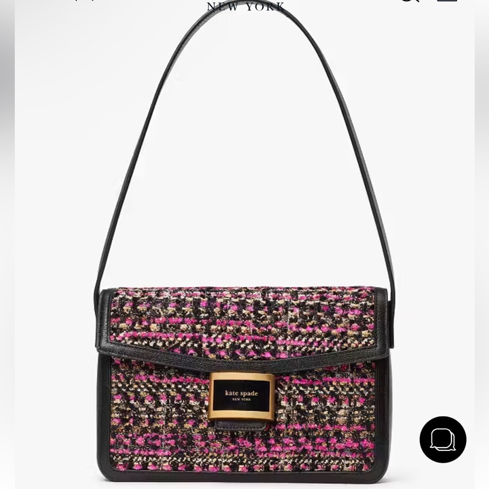 NWT kate spade Katy Tweed Medium Shoulder Bag with dustbag